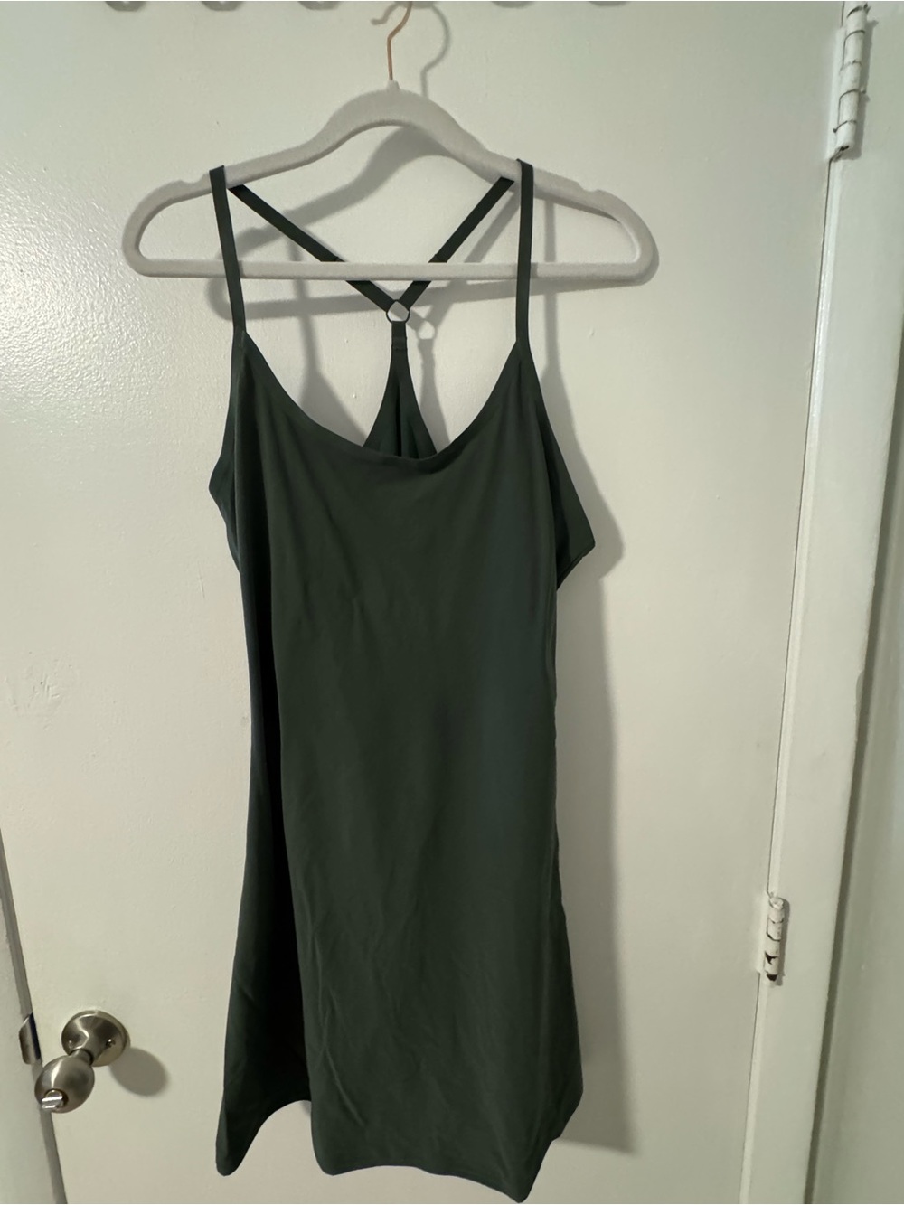 Outdoor Voices Dark Green athletic dress with built in shorts